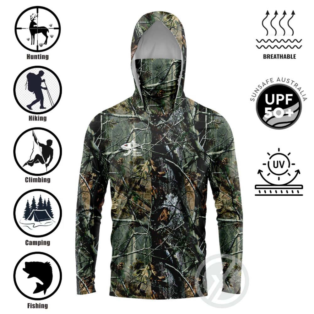 Fishing Shirt Uv Protection - Chemise de pêche à capuche UPF50+