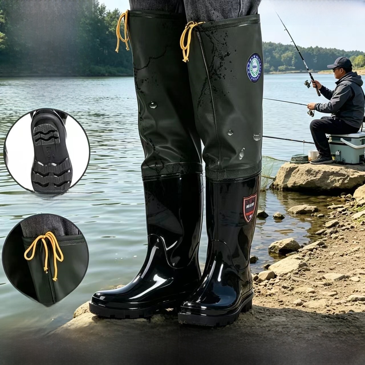Bottes de pluie épaisses monta - Fishing Rain Suit avis et prix